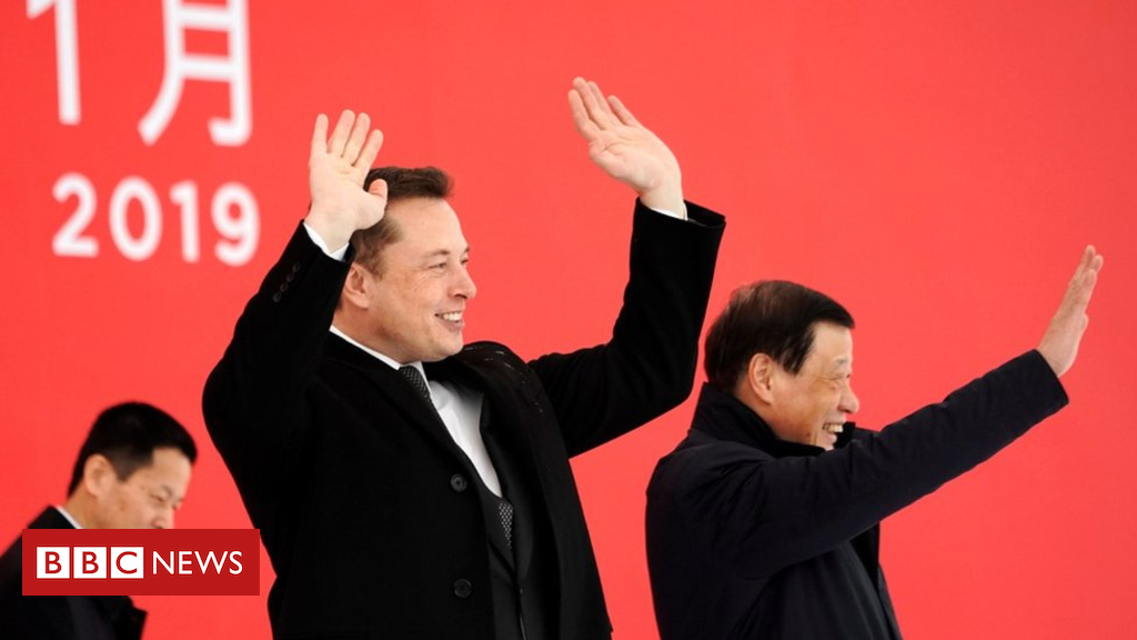 Elon Musk breaks ground on first Tesla factory outside US